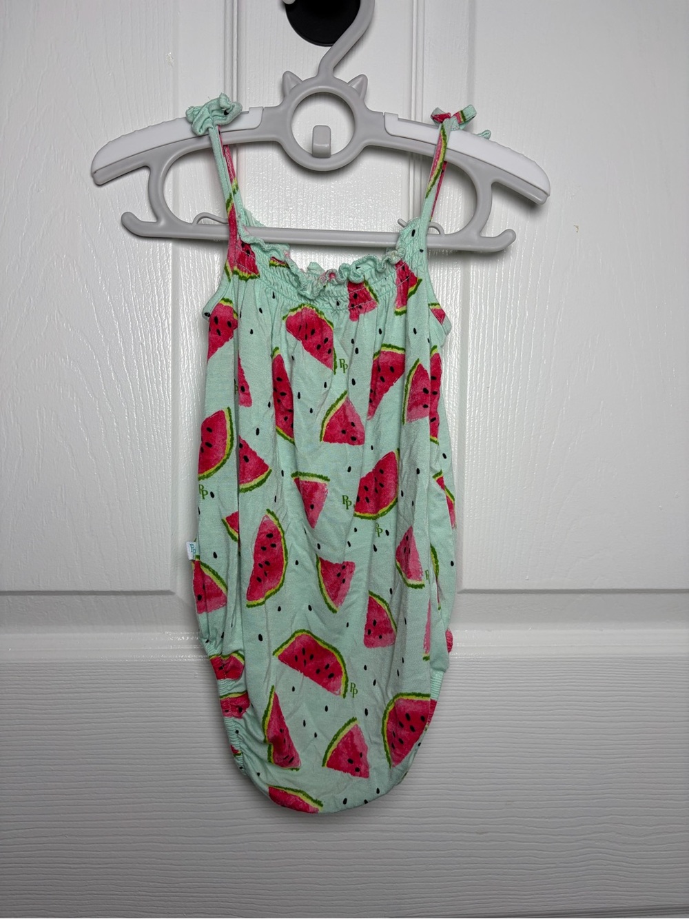 Posh Peanut Mellony Watermelon Bamboo Bubble Romper 3-6M
